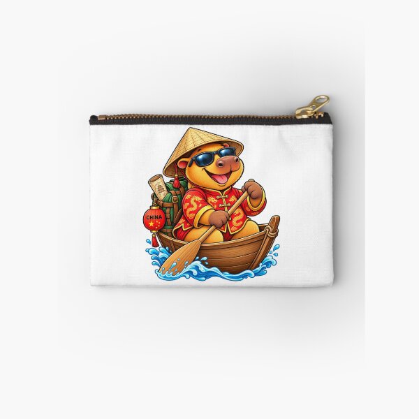 Item preview, Cute China Capybara – Happy Rowing Chinese Travel Adventure designed and sold by CapybaraTravels.