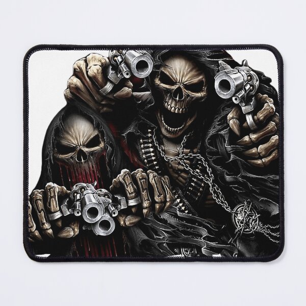 Item preview, Born To Shit Forced To Wipe 2 Funny Skull Badass Skeleton With Guns Meme designed and sold by WarrenHarper.