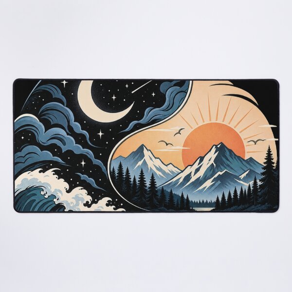 Item preview, Moon, Sun, Mountains & Ocean designed and sold by Punch-E415.