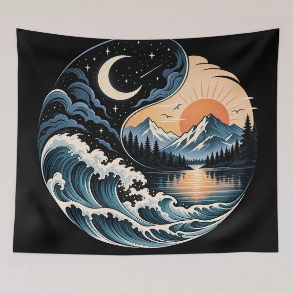 Item preview, Moon, Sun, Mountains & Ocean designed and sold by Punch-E415.