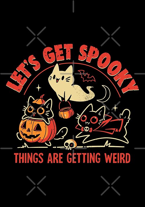 Item preview, Get Spooky - Halloween Cats designed and sold by Snouleaf.