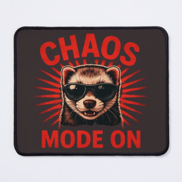 Item preview, Chaos Mode On Funny Ferret With Sunglasses Cool Animal designed and sold by PrintSpire Studios.