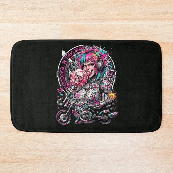 Item preview, Cyberpunk Pink Hair Skull Lollipop designed and sold by Voodoo Store Paranormal Collections.