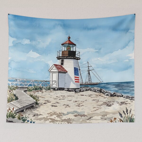 Item preview, Brant Point Lighthouse travel Print,  Massachusetts USA designed and sold by POSTERIOCREW.