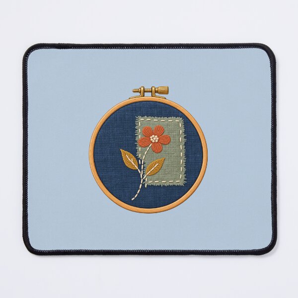 Item preview, Floral Repair Patch in a Wooden Hoop designed and sold by Triple-NTH.