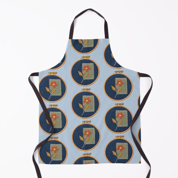Aperçu de l'œuvre Patch de réparation floral dans un cerceau en bois créée et vendue par Triple-NTH.