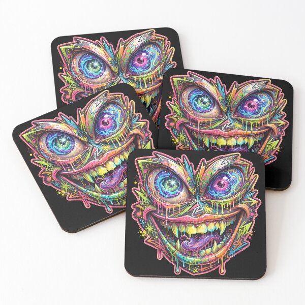 Item preview, Acid Smile Eyes – Neon Psychedelic Rave Icon designed and sold by RH Design Lab.