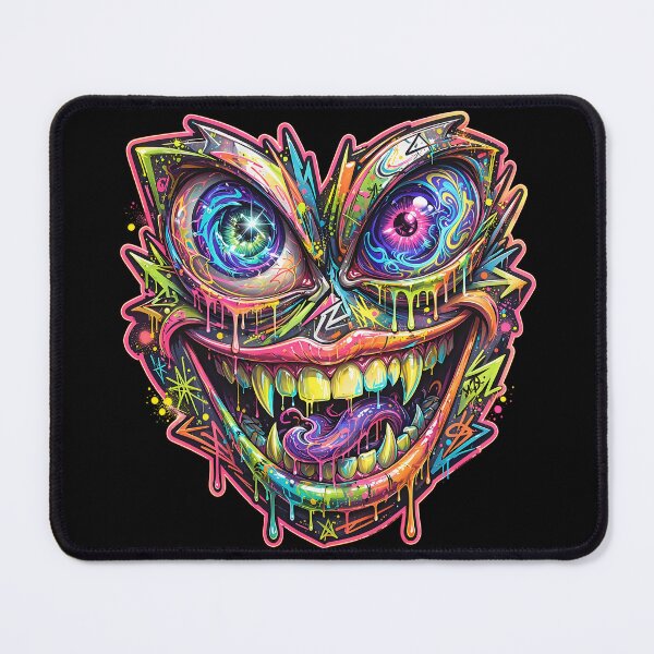 Item preview, Acid Smile Eyes – Neon Psychedelic Rave Icon designed and sold by RH Design Lab.
