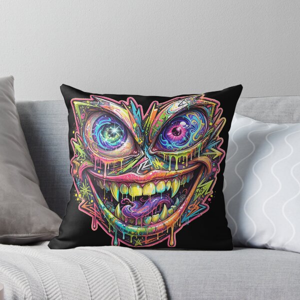 Item preview, Acid Smile Eyes – Neon Psychedelic Rave Icon designed and sold by RH Design Lab.