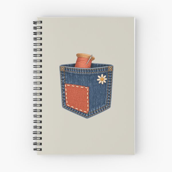 Item preview, Mended Denim Pocket with Thread Spool designed and sold by Triple-NTH.