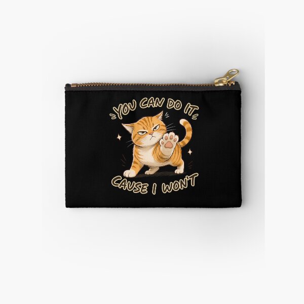 Item preview, Funny Grumpy Orange Cat "You Can Do It Cause I Won't" designed and sold by Dmo3HarkoArt.
