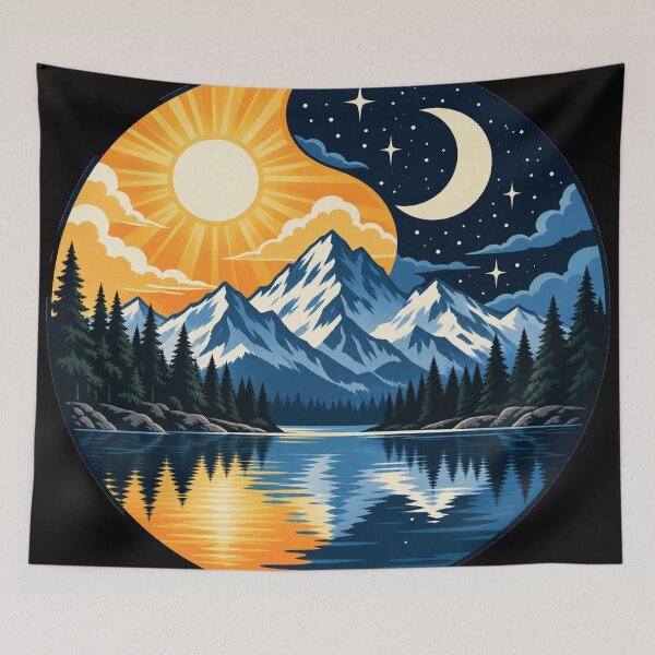 Item preview, Sunrise Sunset Wilderness Landscape designed and sold by Punch-E415.