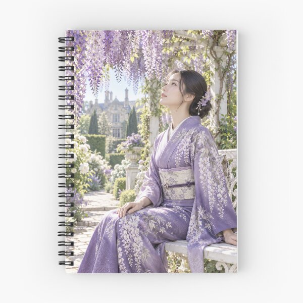 Item preview, WISTERIA AFTERNOON - Kimono Beauty Beneath the Wisteria designed and sold by SEIMEI2025.