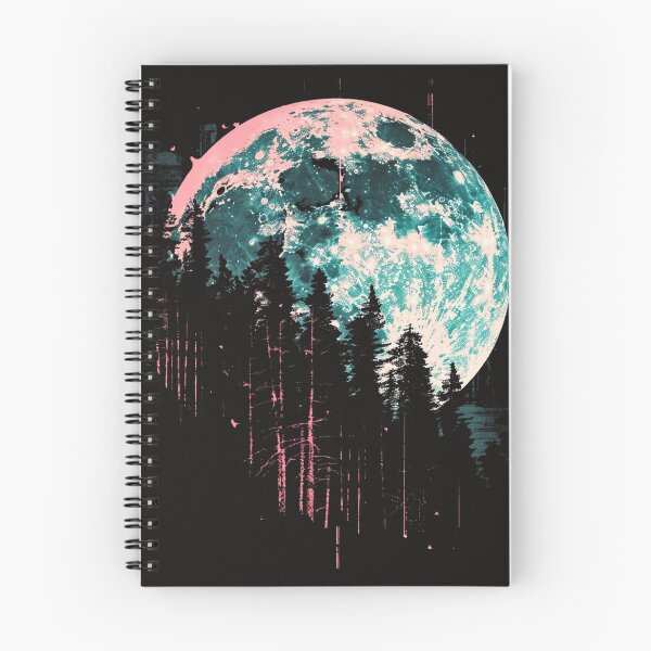 Item preview, A glitchy silhouette of the forest in the moonlight designed and sold by STATIC SOUL.