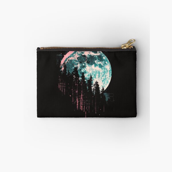 Item preview, A glitchy silhouette of the forest in the moonlight designed and sold by STATIC SOUL.