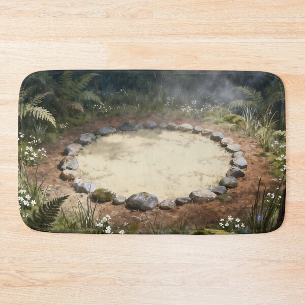Item preview, Enchanted Woodland Clearing Wall Art, Fairy Ring Landscape Painting, Mystical Forest Nature Print, Fantasy Decor designed and sold by stylishdzign.