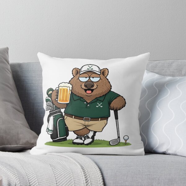 Item preview,  Aussie Golf Wombat designed and sold by BRETT'S ART STUDIO.