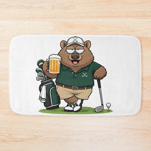 Item preview,  Aussie Golf Wombat designed and sold by BRETT'S ART STUDIO.