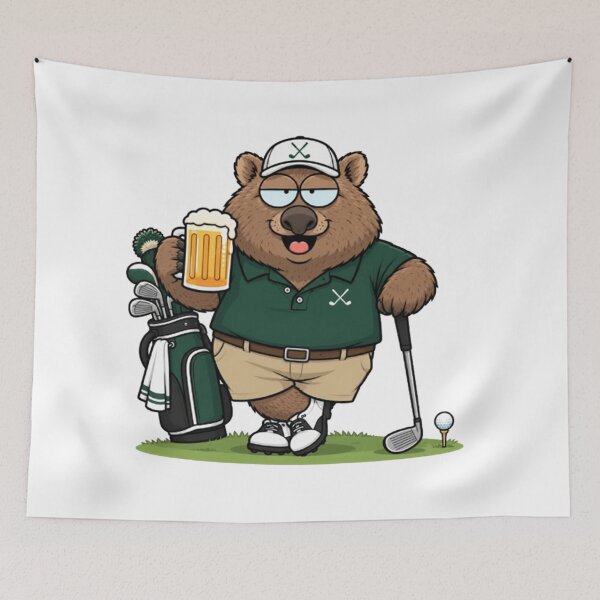 Item preview,  Aussie Golf Wombat designed and sold by BRETT'S ART STUDIO.