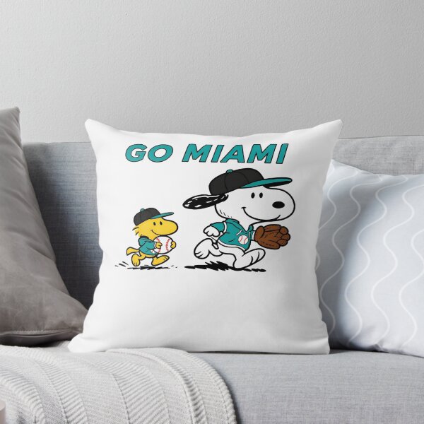 Item preview, Snoopy Woodstock GO MIAMI Dolphins Baseball  designed and sold by fizzstocmathepa.