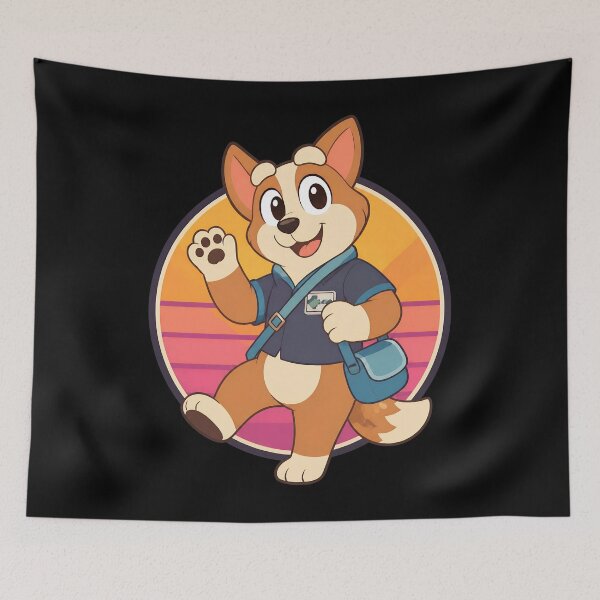 Item preview, Cute Bingo Bluey Dog Sunset designed and sold by visionnen.