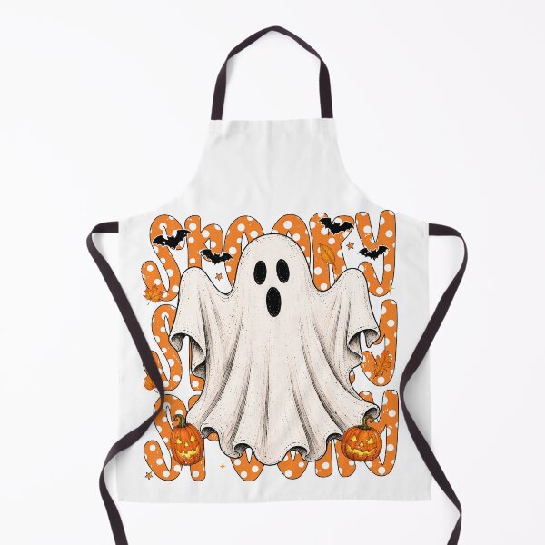 Item preview, Retro Spooky Ghost Polka Dot Halloween Pumpkin designed and sold by varin-studio.