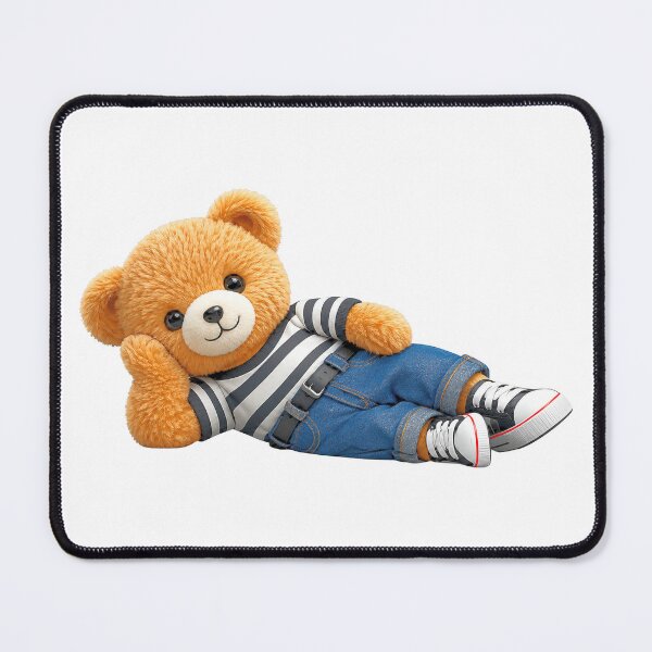 Item preview, Lazy Teddy Bear Relaxing Pose Shapes Mania designed and sold by Shapes-Mania.