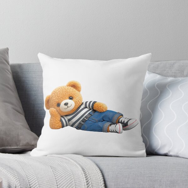 Item preview, Lazy Teddy Bear Relaxing Pose Shapes Mania designed and sold by Shapes-Mania.