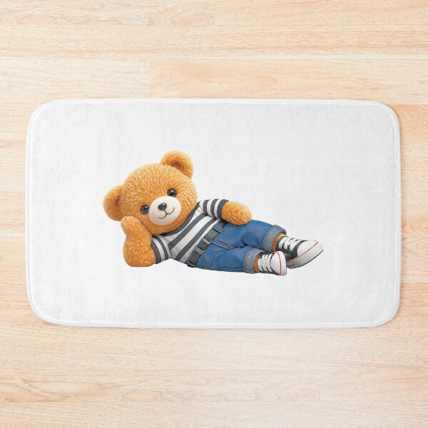 Item preview, Lazy Teddy Bear Relaxing Pose Shapes Mania designed and sold by Shapes-Mania.