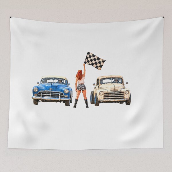 Item preview, Vintage Beach Racers and Checkered Flag designed and sold by Russell Thorne.