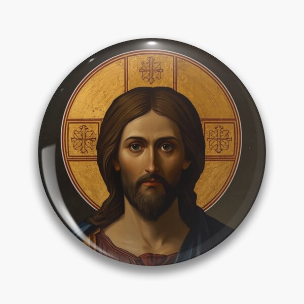 Item preview, Christ Pantocrator Byzantine Gold Leaf Sacred Fine Art designed and sold by VintageManiac.
