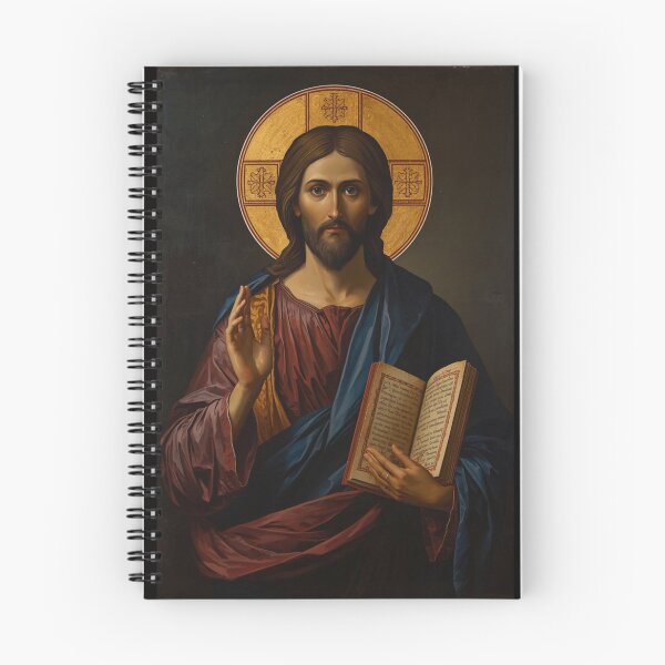 Item preview, Christ Pantocrator Byzantine Gold Leaf Sacred Fine Art designed and sold by VintageManiac.