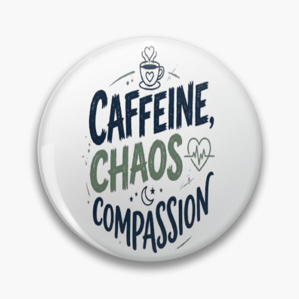 Item preview, Caffeine Chaos Compassion Nurse T-Shirt – Funny Night Shift Nurse Gift designed and sold by ArtsyElegance4U ⭐⭐⭐⭐⭐.