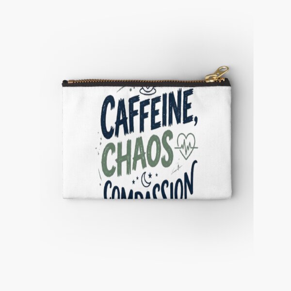 Item preview, Caffeine Chaos Compassion Nurse T-Shirt – Funny Night Shift Nurse Gift designed and sold by ArtsyElegance4U ⭐⭐⭐⭐⭐.