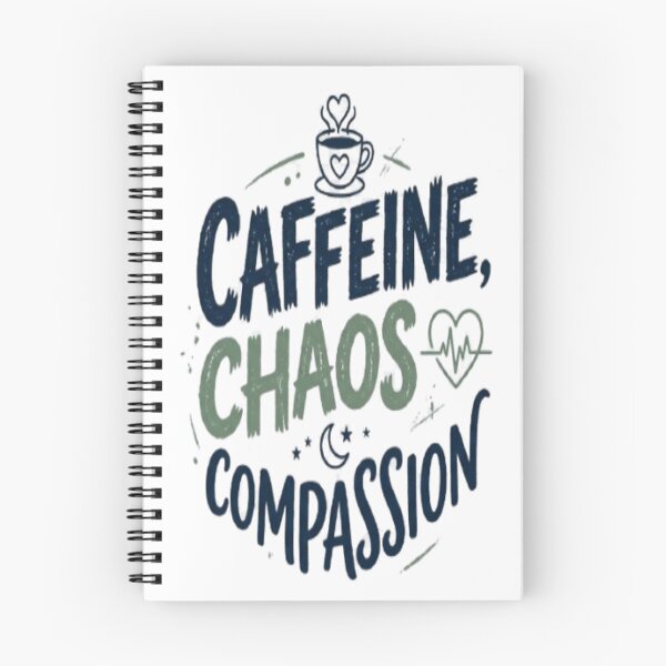 Item preview, Caffeine Chaos Compassion Nurse T-Shirt – Funny Night Shift Nurse Gift designed and sold by ArtsyElegance4U ⭐⭐⭐⭐⭐.
