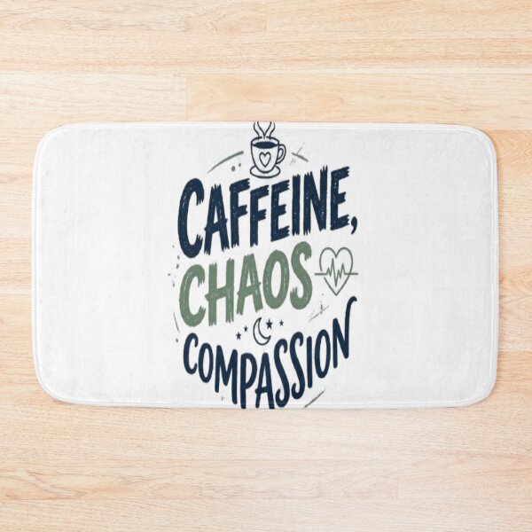Item preview, Caffeine Chaos Compassion Nurse T-Shirt – Funny Night Shift Nurse Gift designed and sold by ArtsyElegance4U ⭐⭐⭐⭐⭐.