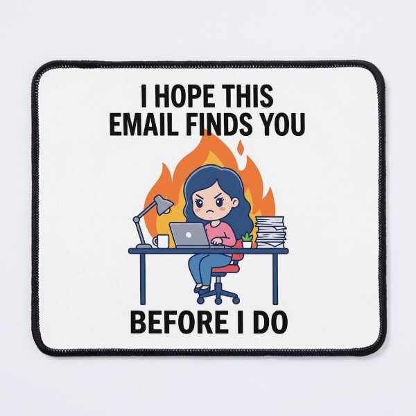 Item preview, I Hope This Email Finds You Before I Do Funny Work Burnout Office Humor Quote designed and sold by raedattia.