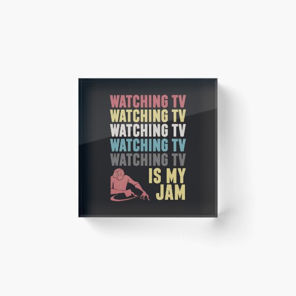 Item preview, Watching TV Is My Jam Retro DJ Vinyl Record Player  designed and sold by FlorenceRose12.