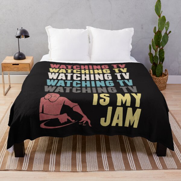 Item preview, Watching TV Is My Jam Retro DJ Vinyl Record Player designed and sold by FlorenceRose12.
