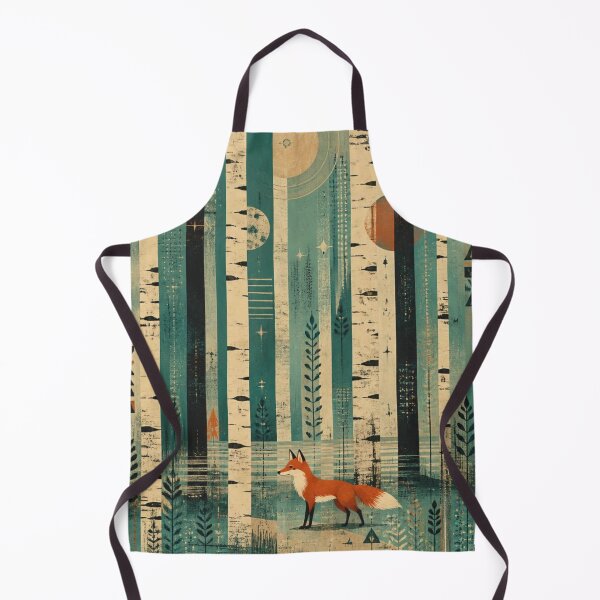Item preview, Enchanted Birch Forest Fox Woodland Scandinavian Nature Pattern designed and sold by GrinGalore.