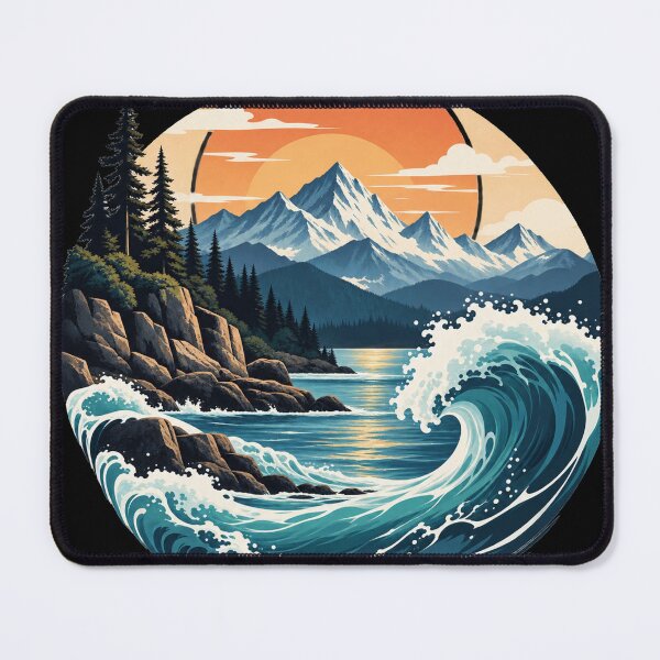 Item preview, Mountain Wave Sunset designed and sold by Punch-E415.