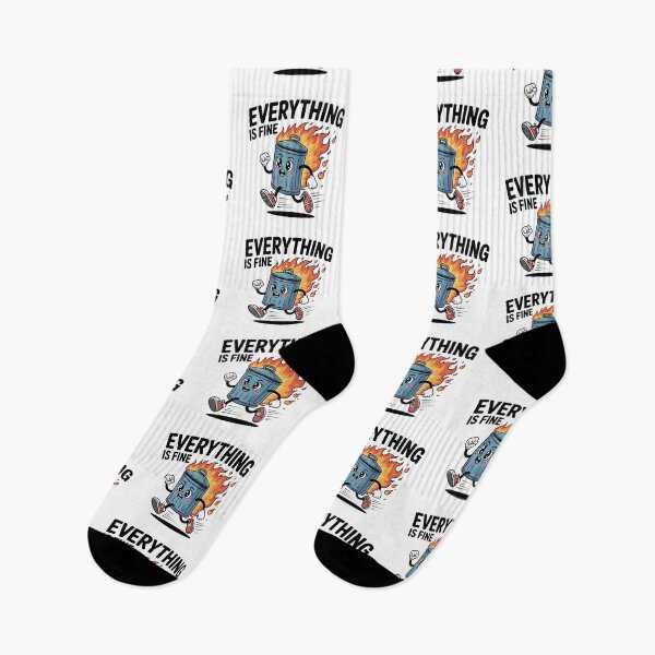 Item preview, Everything Is Fine — Funny Burning Trash Can Meme Design designed and sold by LoFizzy.