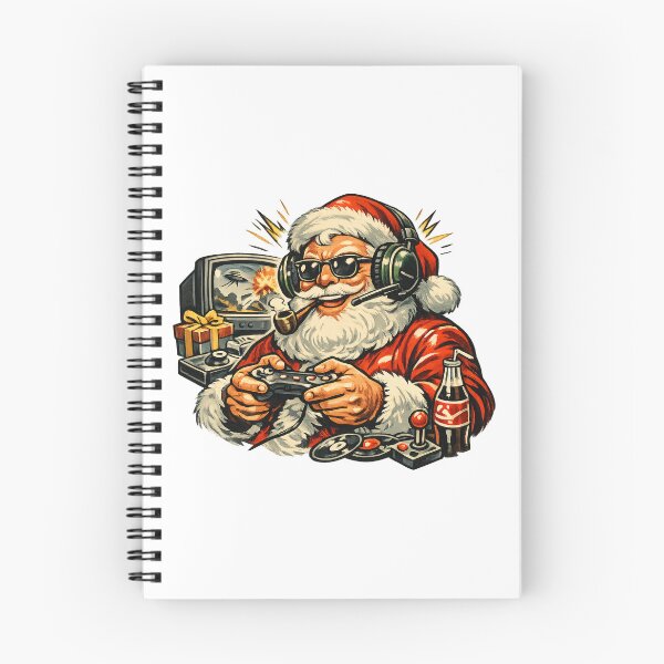 Item preview, Funny Retro Gamer Santa Claus 1950s Christmas Art Gift designed and sold by Artycom.