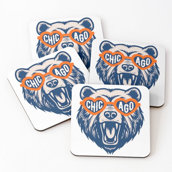 Item preview, Chicago Style Heart Glasses Bear Art designed and sold by TurnnerCallagh.