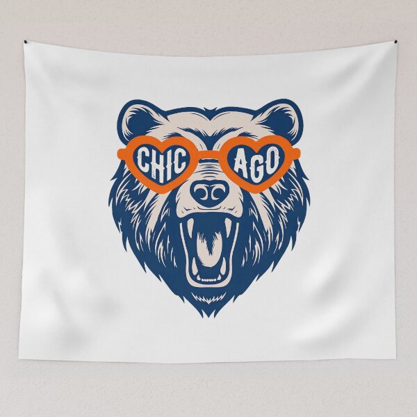 Item preview, Chicago Style Heart Glasses Bear Art designed and sold by TurnnerCallagh.