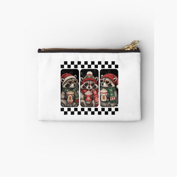 Item preview, Checkered Christmas Raccoon  Cute Holiday Checkered Winter Design designed and sold by Trendvia .