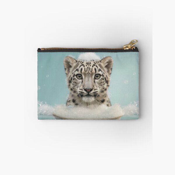 Item preview, Baby Snow Leopard Bubble Bath Cute Nursery Bathroom Art designed and sold by LazyOwlStore.
