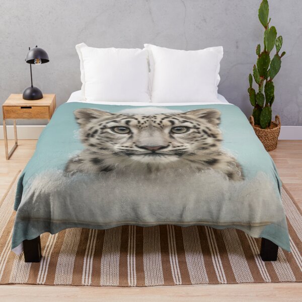 Item preview, Baby Snow Leopard Bubble Bath Cute Nursery Bathroom Art designed and sold by LazyOwlStore.