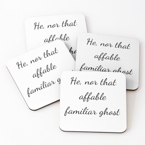 Item preview, “He, nor that affable familiar ghost” - handwriting black designed and sold by ariksworld.