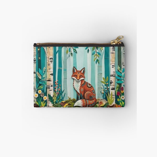 Item preview, Mystical Woodland Fox Birch Forest Boho Nature Pattern designed and sold by GrinGalore.